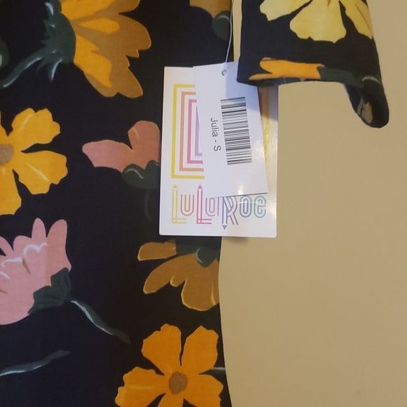 LULAROE Julia Dress Floral Print Size Small - Picture 3 of 5